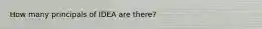 How many principals of IDEA are there?