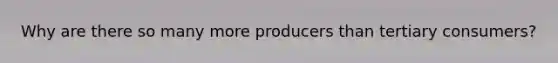 Why are there so many more producers than tertiary consumers?