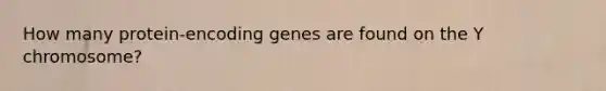 How many protein-encoding genes are found on the Y chromosome?