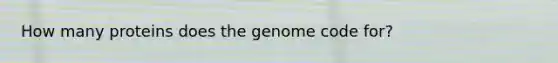 How many proteins does the genome code for?