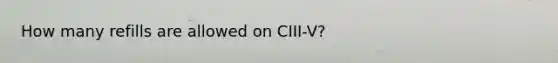 How many refills are allowed on CIII-V?