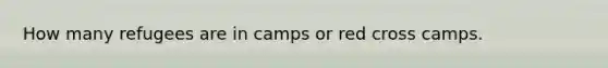 How many refugees are in camps or red cross camps.