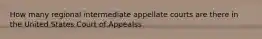 How many regional intermediate appellate courts are there in the United States Court of Appealss