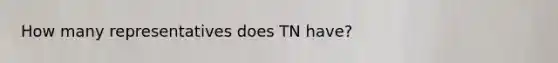 How many representatives does TN have?