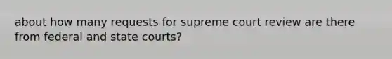 about how many requests for supreme court review are there from federal and state courts?