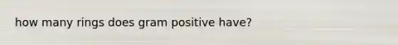 how many rings does gram positive have?