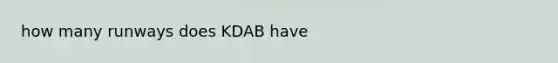 how many runways does KDAB have