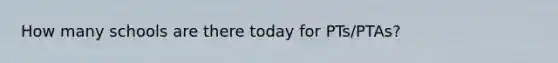 How many schools are there today for PTs/PTAs?