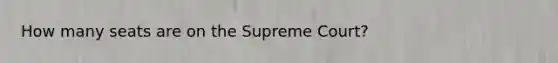 How many seats are on the Supreme Court?