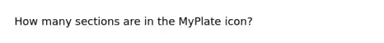 How many sections are in the MyPlate icon?