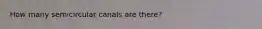 How many semicircular canals are there?