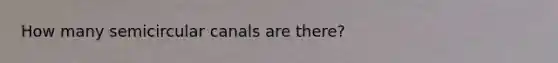 How many semicircular canals are there?