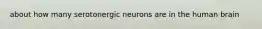 about how many serotonergic neurons are in the human brain