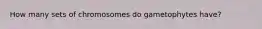 How many sets of chromosomes do gametophytes have?