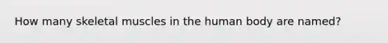 How many skeletal muscles in the human body are named?