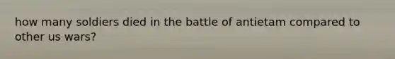 how many soldiers died in the battle of antietam compared to other us wars?