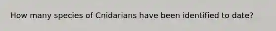 How many species of Cnidarians have been identified to date?
