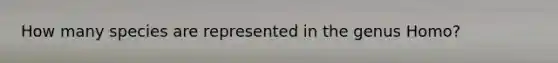 How many species are represented in the genus Homo?