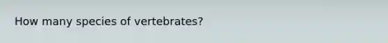 How many species of vertebrates?