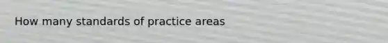 How many standards of practice areas