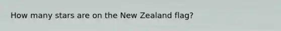 How many stars are on the New Zealand flag?