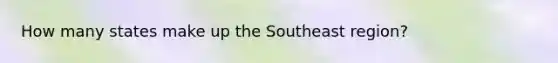 How many states make up the Southeast region?