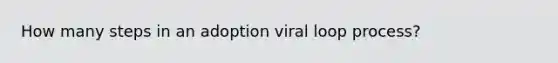 How many steps in an adoption viral loop process?