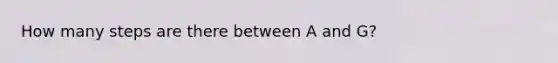 How many steps are there between A and G?