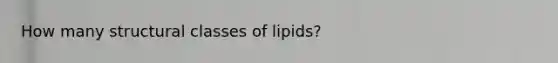 How many structural classes of lipids?