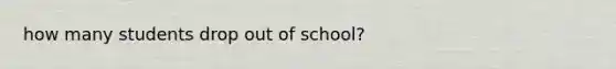 how many students drop out of school?