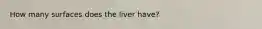 How many surfaces does the liver have?