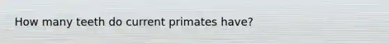 How many teeth do current primates have?