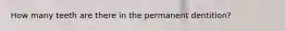How many teeth are there in the permanent dentition?