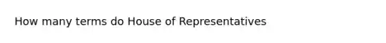 How many terms do House of Representatives