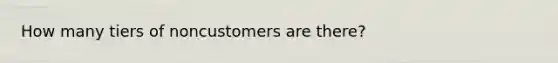 How many tiers of noncustomers are there?