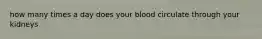 how many times a day does your blood circulate through your kidneys