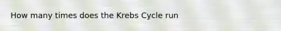 How many times does the Krebs Cycle run