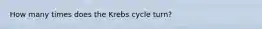 How many times does the Krebs cycle turn?