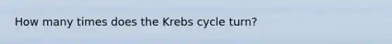 How many times does the Krebs cycle turn?