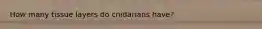 How many tissue layers do cnidarians have?
