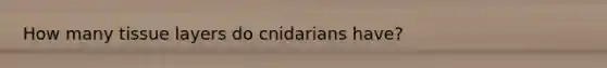 How many tissue layers do cnidarians have?