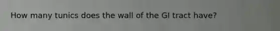 How many tunics does the wall of the GI tract have?