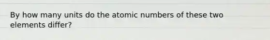 By how many units do the atomic numbers of these two elements differ?