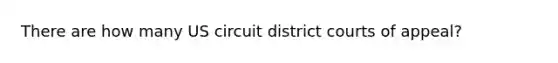 There are how many US circuit district courts of appeal?