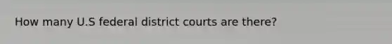 How many U.S federal district courts are there?