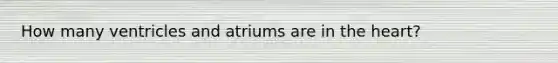 How many ventricles and atriums are in the heart?