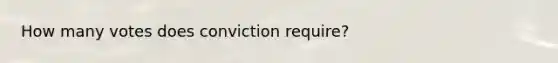 How many votes does conviction require?