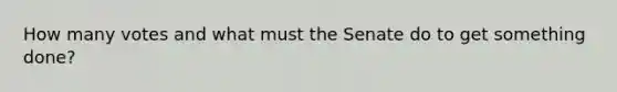 How many votes and what must the Senate do to get something done?