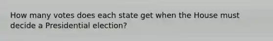 How many votes does each state get when the House must decide a Presidential election?