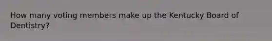 How many voting members make up the Kentucky Board of Dentistry?